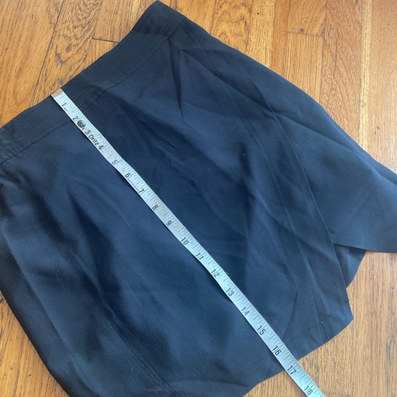 NWT Madewell Parkway Silk Wrap Black Mini Skirt size XS - Picture 12 of 13